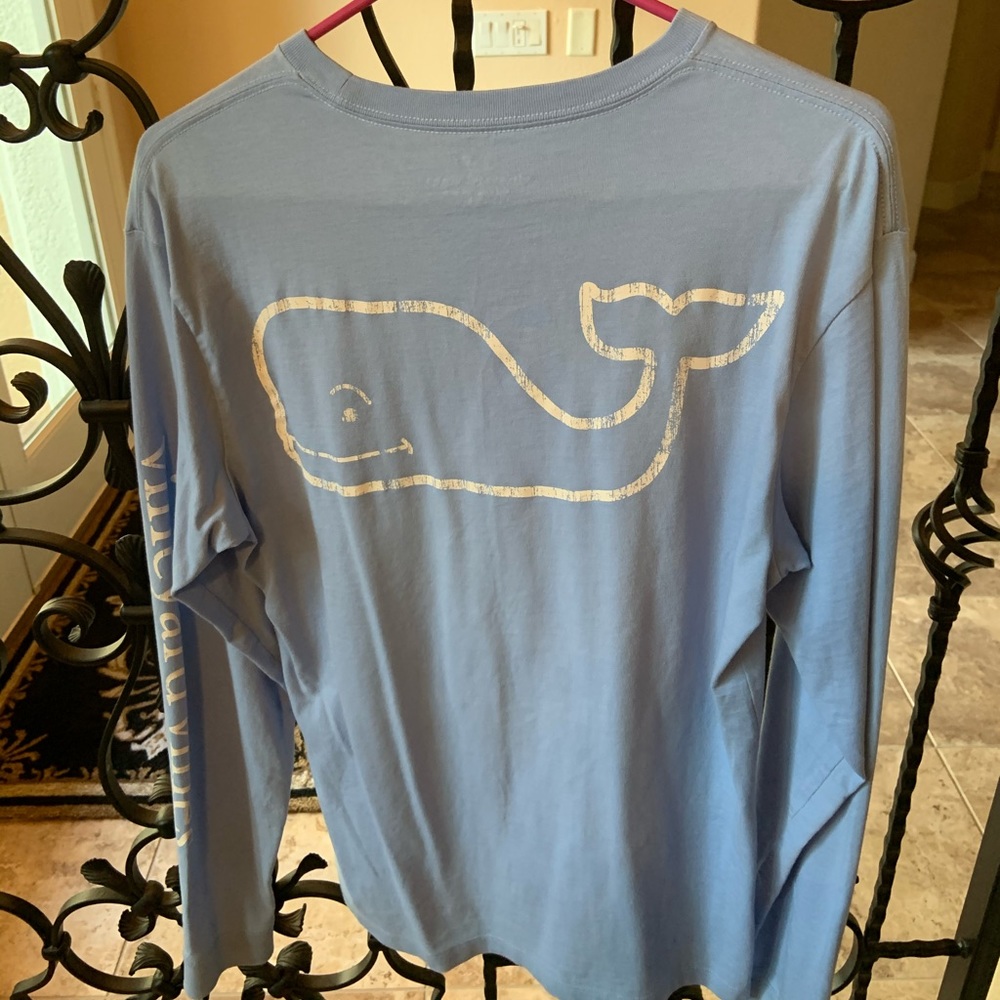 Vineyard Vine Blue Long Sleeve Whale Top